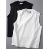 Vest Men's Summer Trendy Casual Loose Sports Fitness Physical Undershirt Wide Shoulder American High Street Sleeveless Men's T-Shirt