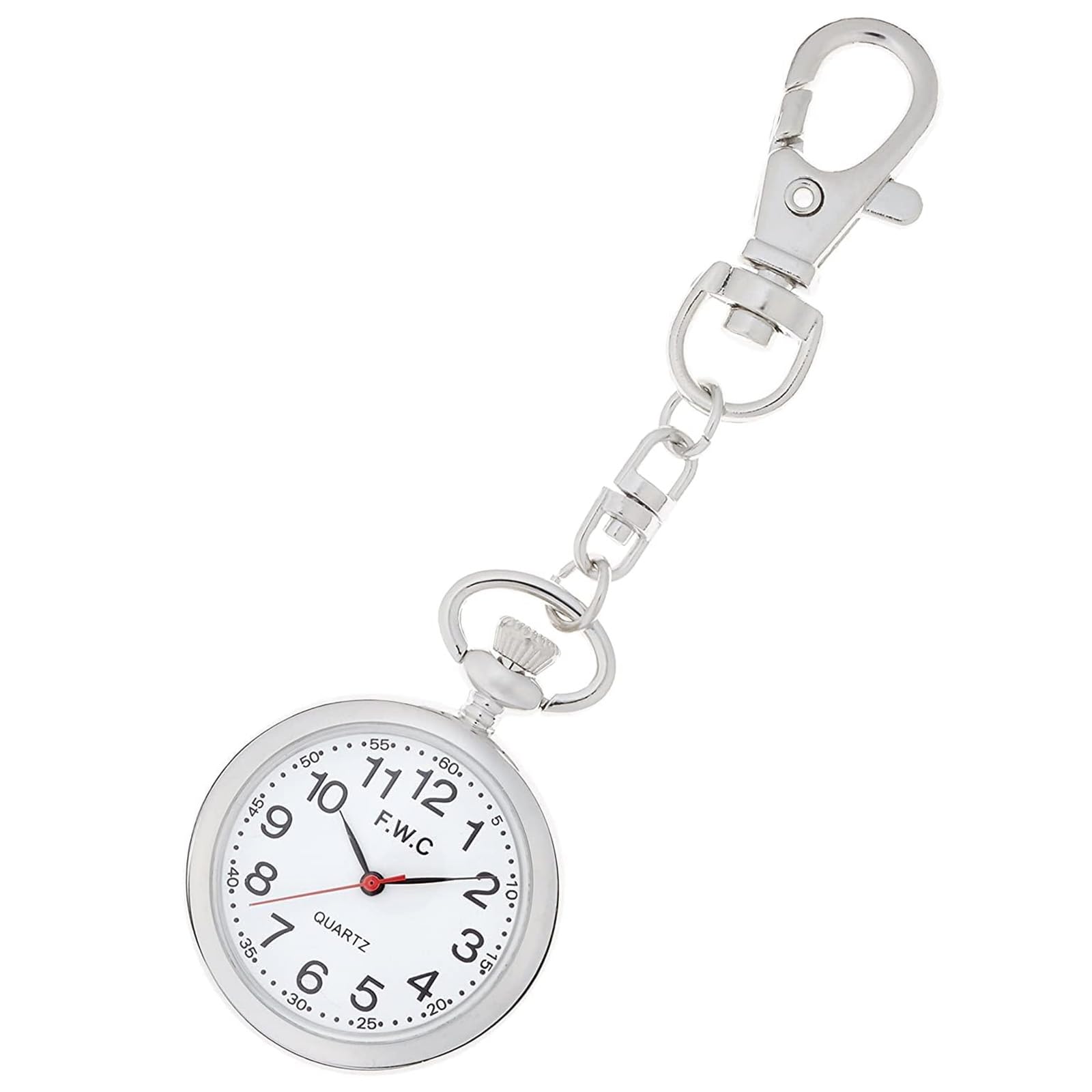 

Fieldwork Women s Pocket Watch, Keychain Watch, DT111p-1, White