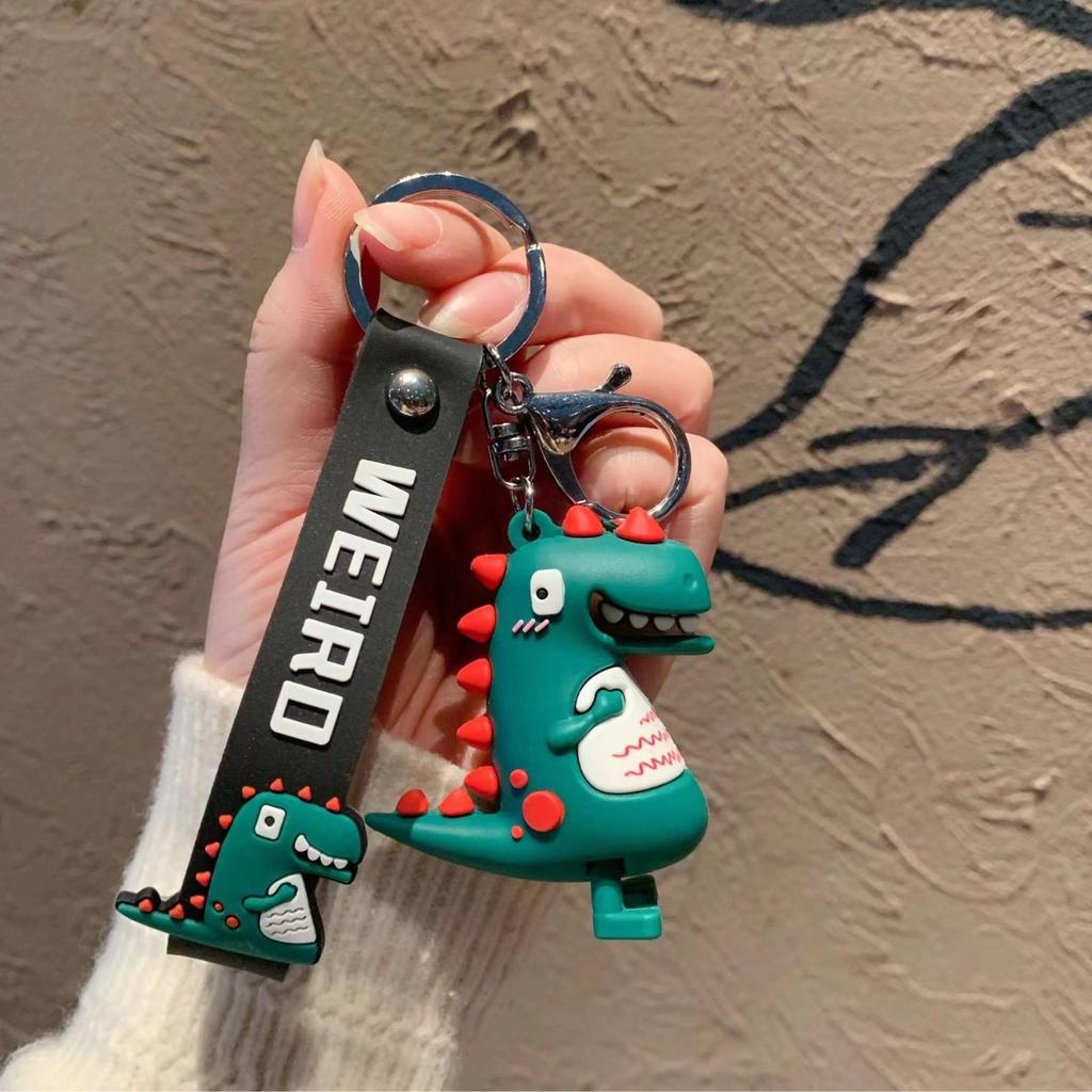 Dinosaur Cartoon Keychain Doll: Cute Phone Charm & Bag Pendant for Couples