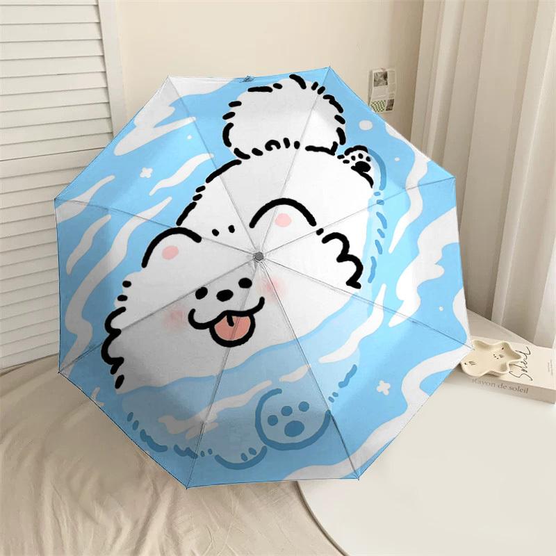 

1PC clouds dog Umbrella-8-Rib Reinforced, Automatic Open, Lightweight & Durable, Cute Fashion Accessory for Outdoor-Y0387