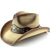 Westlicher Cowboyhut für Männer und Frauen Frühling und Sommer Reiter Reiten Strand Meeresufer Reise Urlaubs hut Sonnenschutz Strohhut Zylinderhut