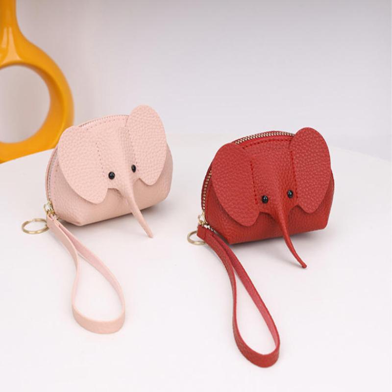 1Pcs Creative Lipstick Zipper Card Bag Cute Small Elephant Wallet Cosplay Anime Purse Elephant Japanese Bag Backpack Pendant