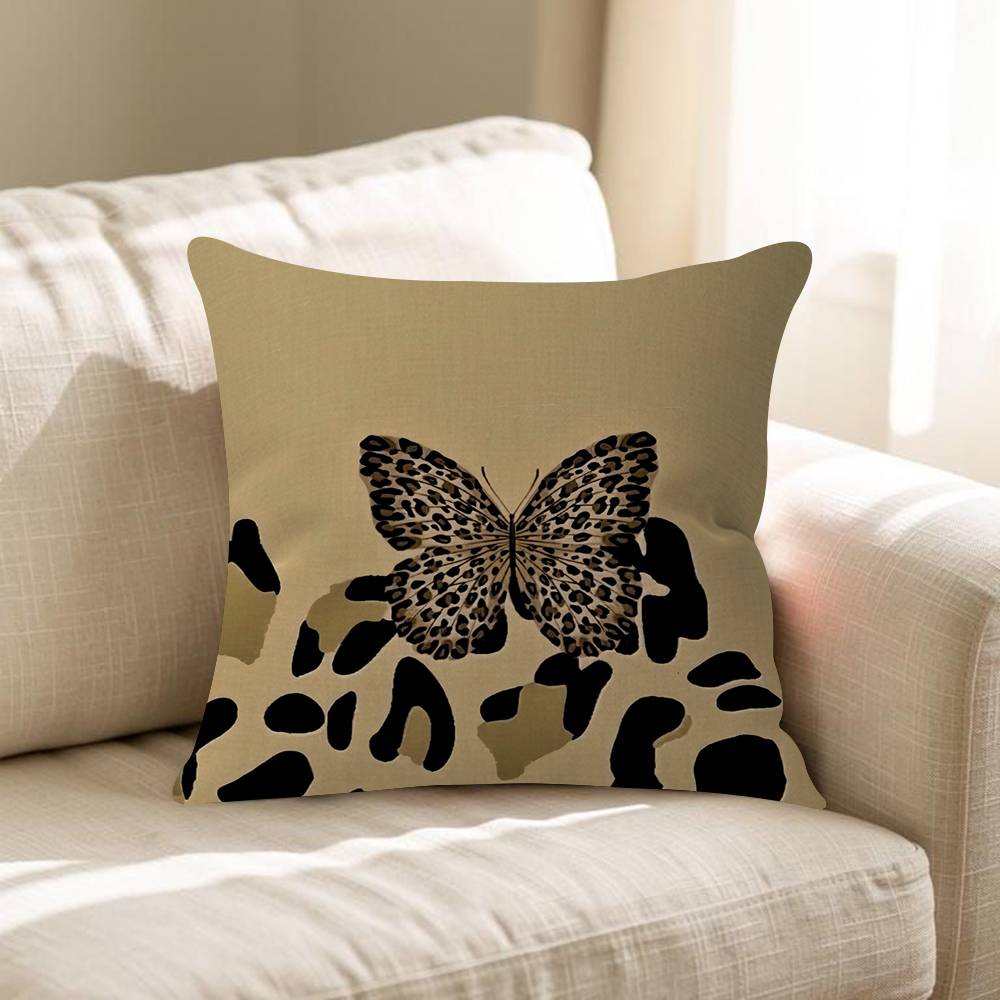 Shining Butterfly Leopard Print Pillowcases Home Bedding Decorative Pillow Cover Wedding Super Soft Pillow Case 30x30 cm