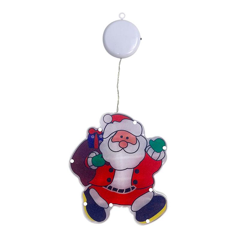 Christmas Decoration Lights, LED Christmas Window Lamp with Suction Cup, Battery Operated Hanging Window Light with Suction Cup