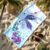 Gradually changing color mermaid tail polyester microfiber beach towel is highly absorbent, suitable swimming and beach outings