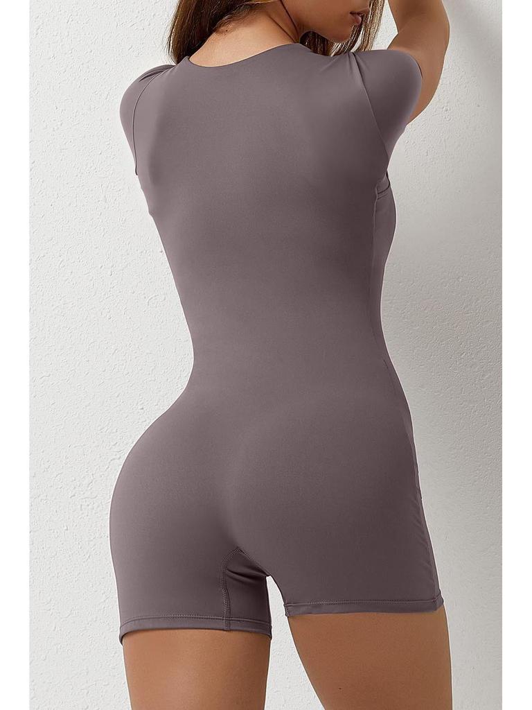European & American Backless Crisscross Yoga Jumpsuit: Sexy Curvy Fit, Solid Color