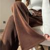 Women's Pants Winter Plus Velvet Wide Leg Pants Korean Fashion Casual Woman Pant High Waist Straight Loose Trousers