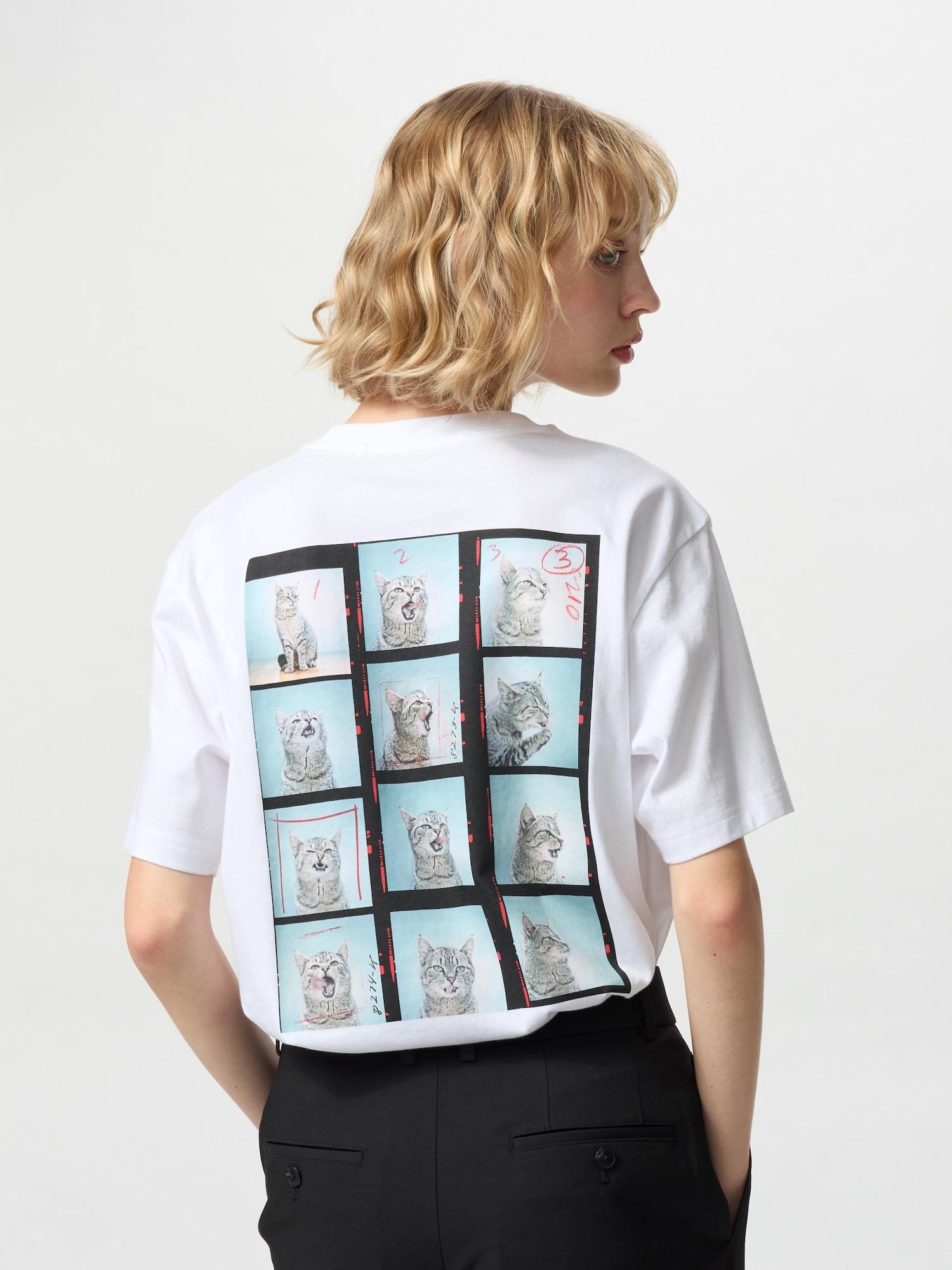 

Uniqlo Футболка Cat Strong UT Graphic с коротким рукавом E 00 WHITE/WOMEN XXL