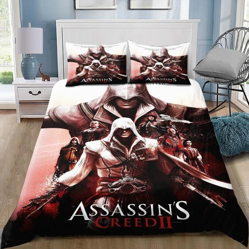 Multi Styles Assassin Creed Duvet Cover PillowcaseBedding Set Adult Boys Girls Bedroom Decoration Kids Gift Single Double Size