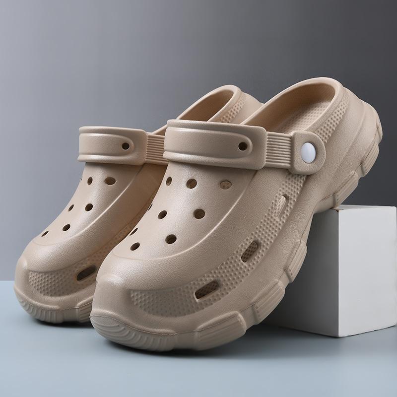 Hole shoes men eva summer wear thick-soled home indoor non-slip summer wear-resistant bag head cool slippers women