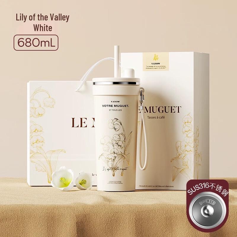 Vanow Insulated Travel Mug with Straw