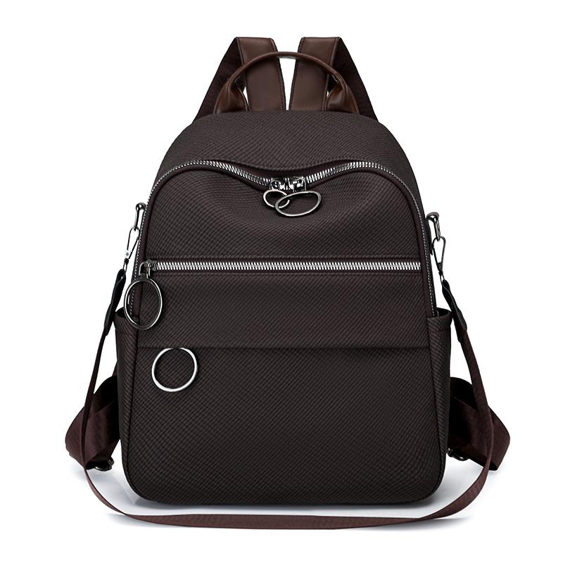 Solid Color Women's Multi-Function Backpack Large Capacity Commuter Travel Backpack