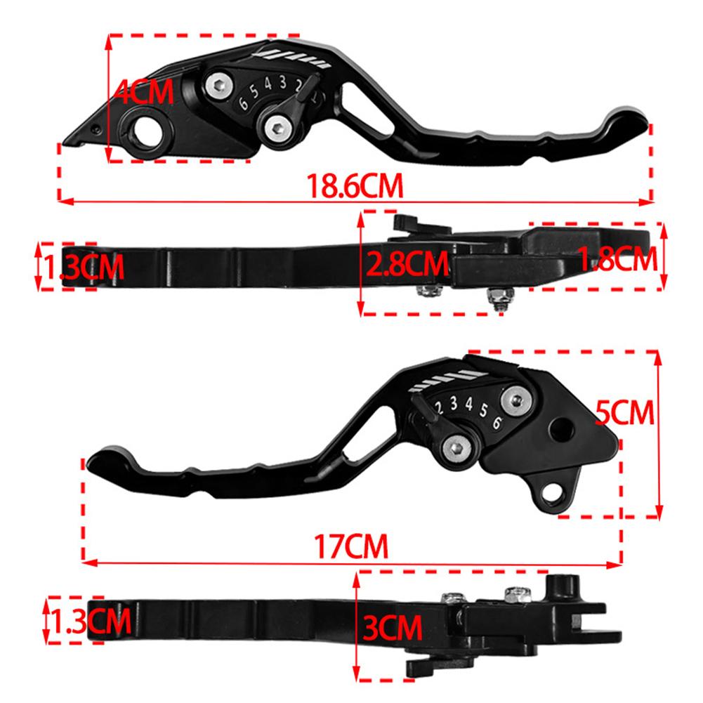 Motorcycle Brake Clutch Lever Handle Grip CNC Aluminum Alloy Adjustable Handle Set Clutch Levers Motorcycle Accessories