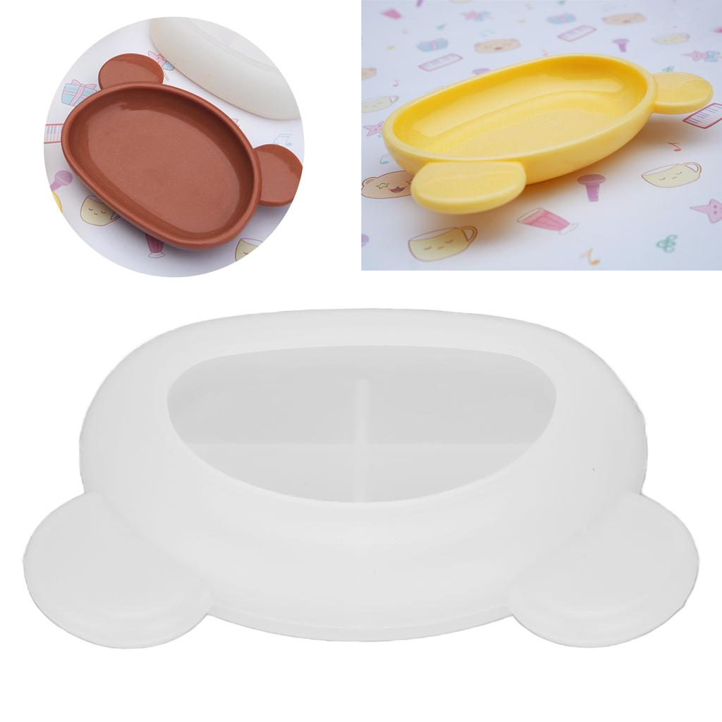 Bear Head Tray Resin Molds Irregular Storage Silicone Molds for DIY Soap Dish Home Decoration