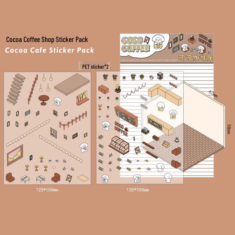 Senyou 3.0 Christmas Cottage 3D Miniature Scene Stickers - Exclusive DIY Landscape Decor