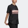 adidas By Stella McCartney Women's Mesh Panel Training Tee Black Pink DT9226