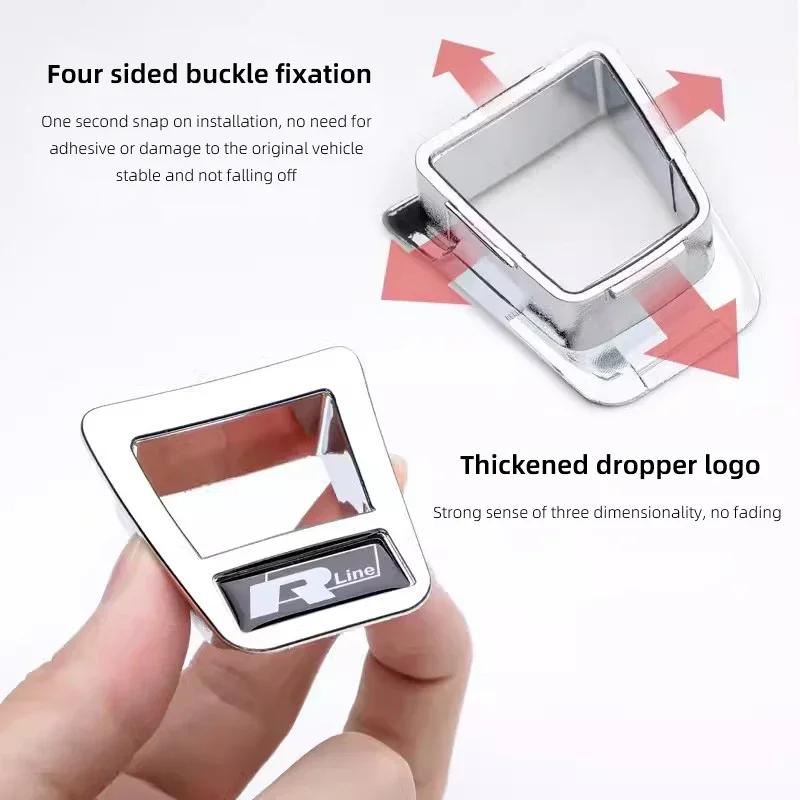 Hijk1 1Pcs ABS Car Steering Wheel Trim Stickers R Logo Accessories For VW Tiguan Arteon Taigo Caddy Sharan Beetle CC Amarok Transporte