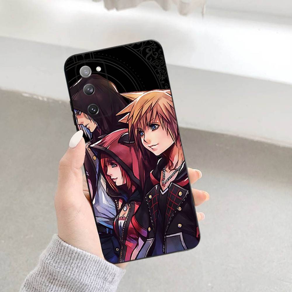 

K-Kingdom Game Hearts Phone Case For Samsung S 25,24,23,22,30,21,10,9,Ultra,Plus,Lite,FE,4,5 G Soft Black Case Samsung S20ULTRA5G