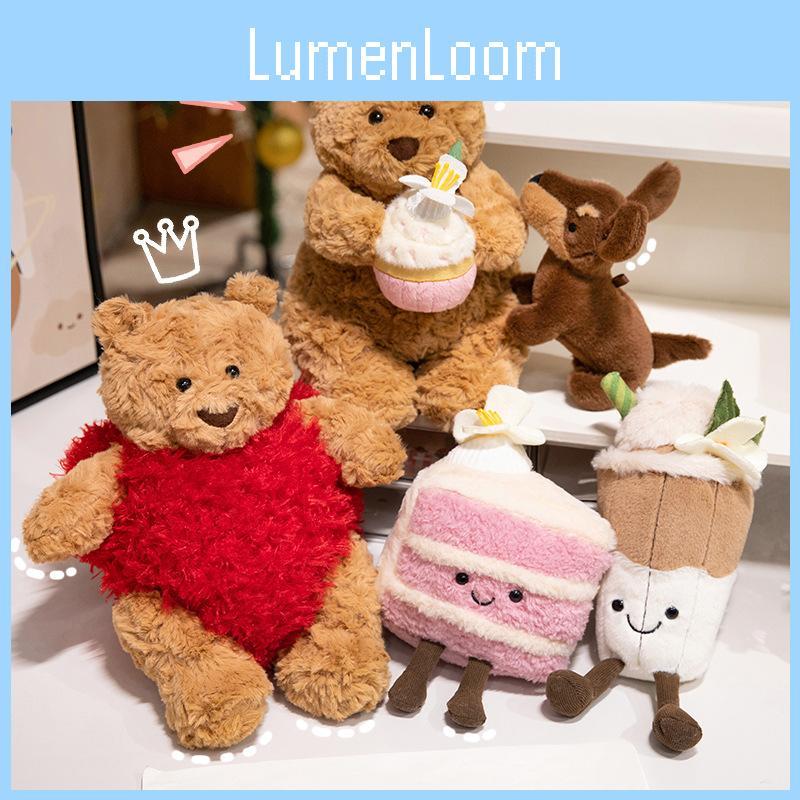 Heartwarming Bear Doll Cake And Milk Tea Themed Plush Toy Adorable Girl Gift