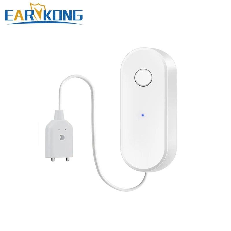 Tuya WiFi Smart Water Leak Sensor Liquid Leakage Alarm Overflow Level Detector Flood Protection SmartLife APP белый