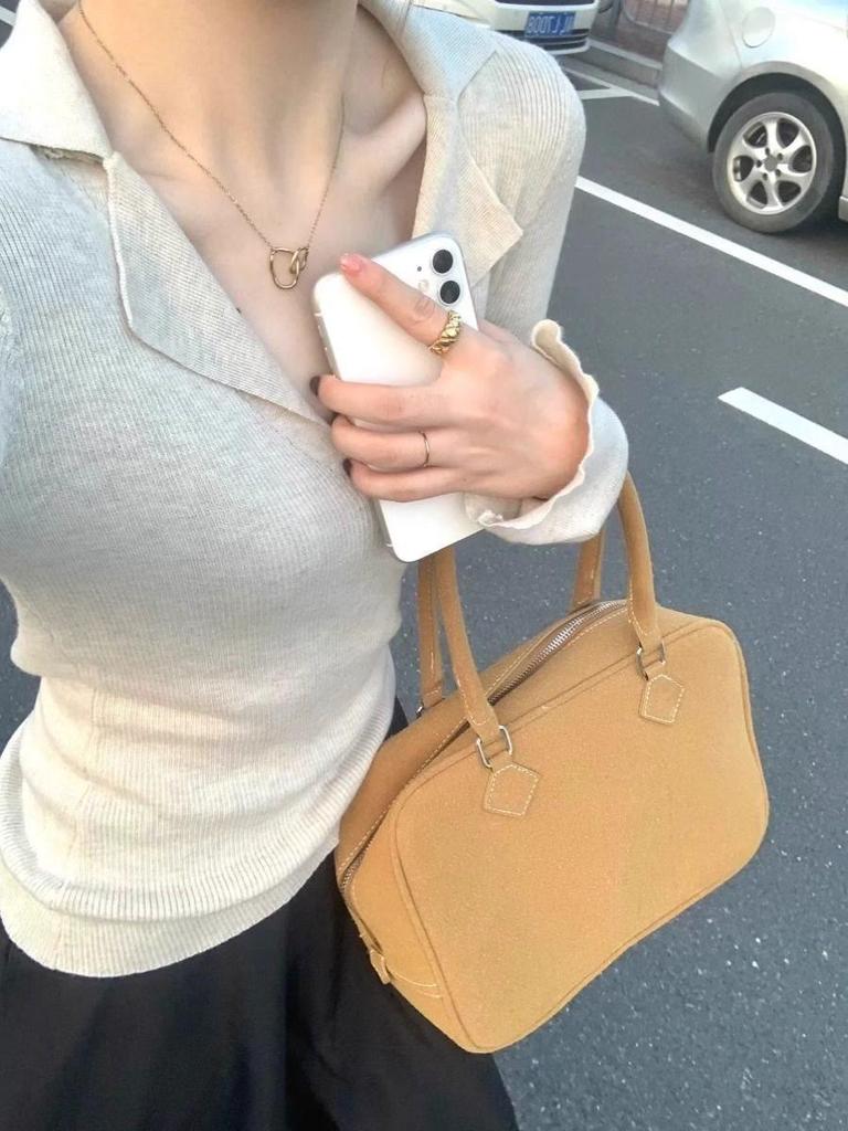 Women's Slim Fit Autumn Lapel Knit Top