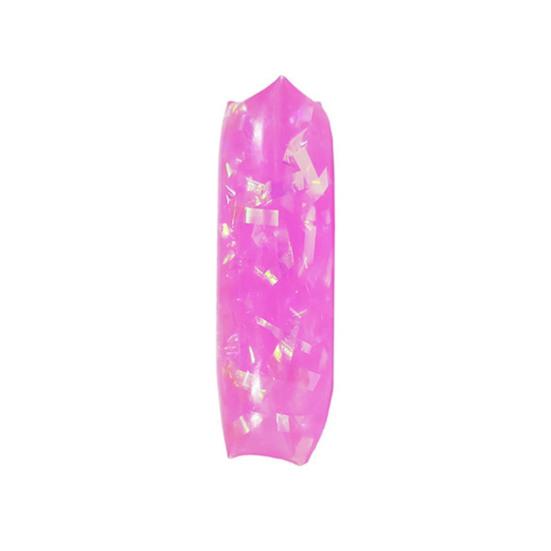 

Stress Relief Slithery Strip Toy with Sequins Cannot Be Grasped Clear Bar Squeeze Toy Office Work Stress Decompression Toy Prank Prop Gag Gift S розовый