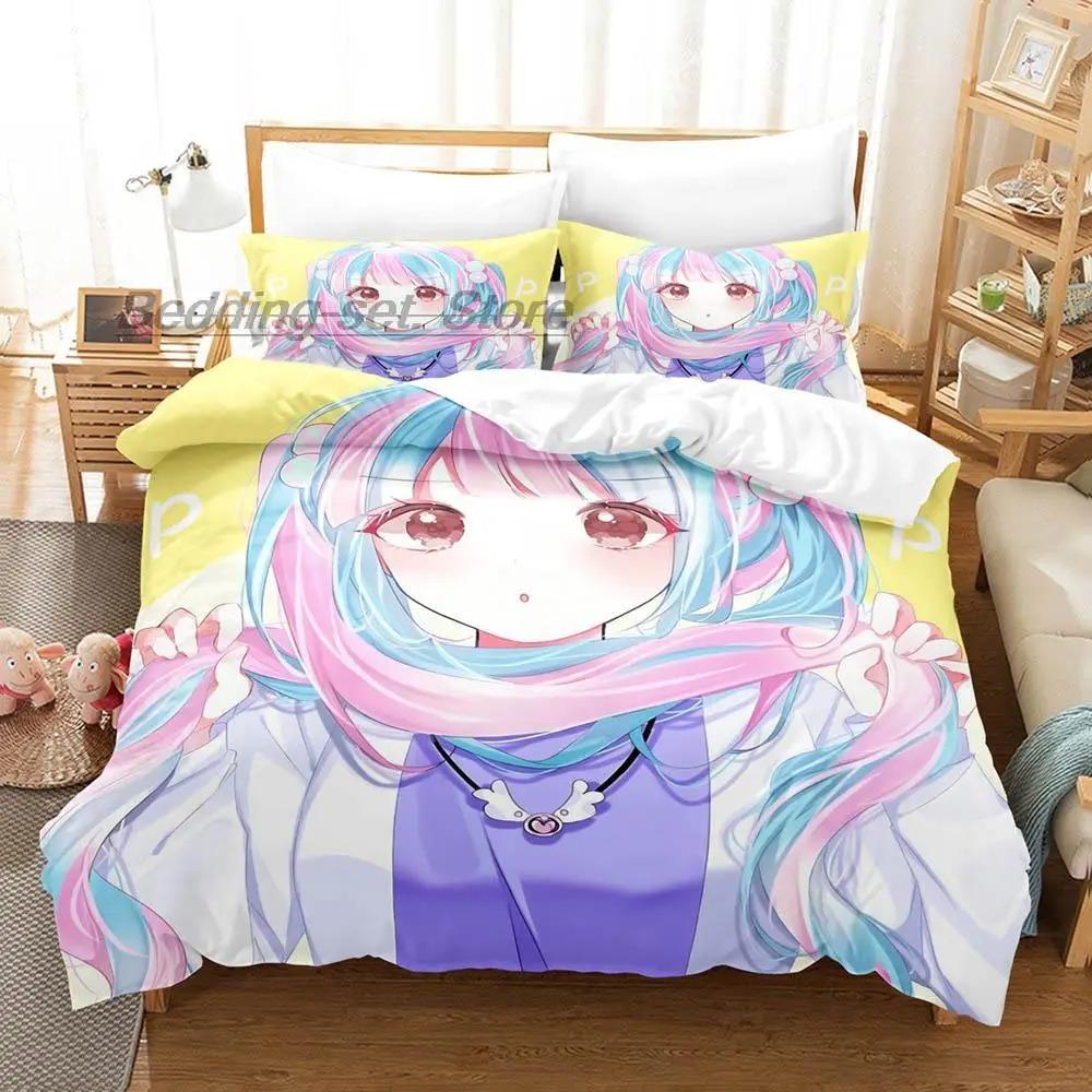 Nyubara Reona Bedding Set Single Twin Full Queen King Size Bed Set Aldult Kid Bedroom Duvetcover Sets 3D Print Kawaii Anime