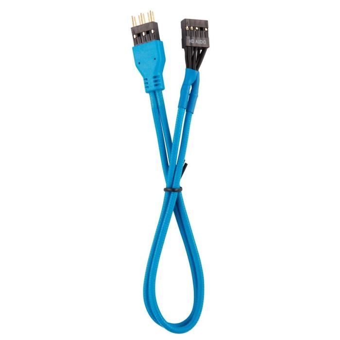 Corsair kit d’extension gainé pour panneau avant premium 30cm - bleu (cc-8900247)