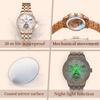 OLEVS Women's Watches Top Brand Luxury Fashion Fine Steel Original Automatic Mechanical Wristwatch Necklace Bracelet Gift Box