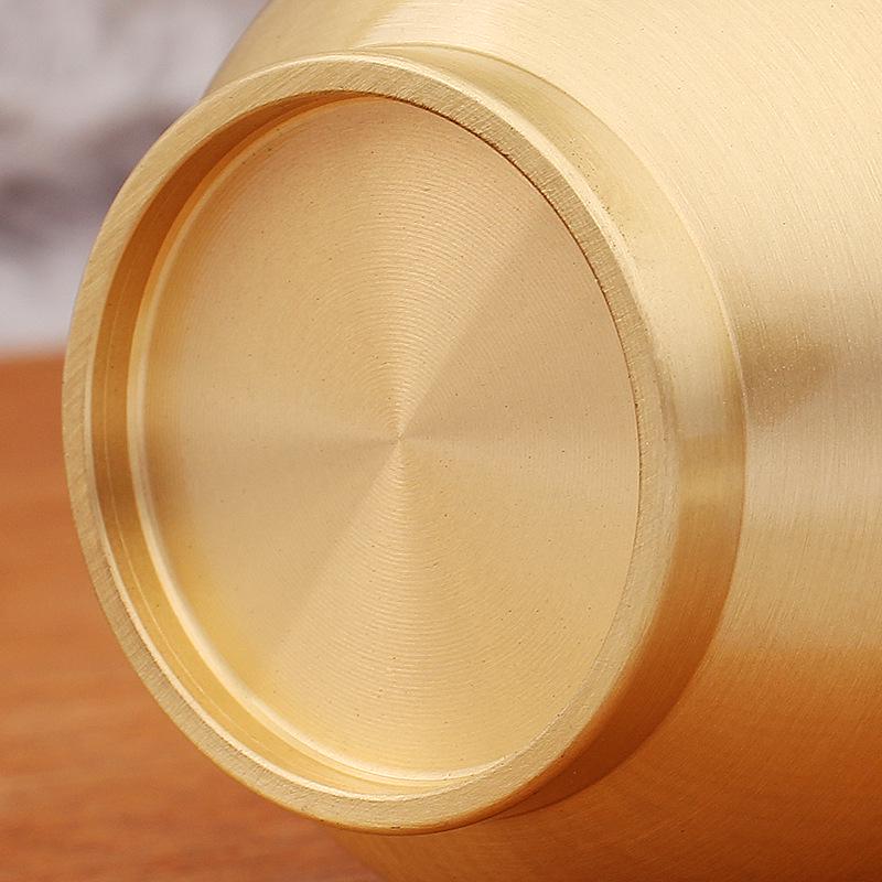 Brass Buddhist Offering Cups - Holy Water & Fruit Offering Set (3-Piece)