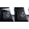 Real Soft Carbon Fiber Car Ignition Lock Panel Engine Start Stop Switch Cover Trim Sticker Auto Interior Accessories Compatible with Toyota