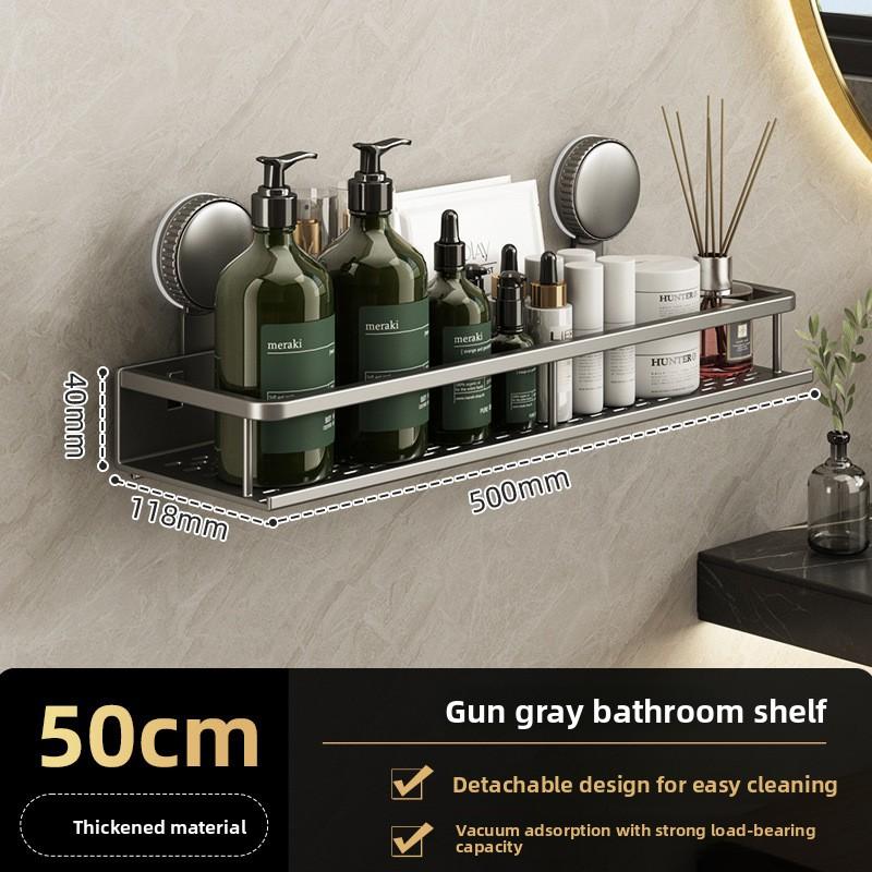 Suction Cup Storage Rack for Bathroom Washstand, Wall-Mounted, No-Drill, Toilet and Washroom Organizer