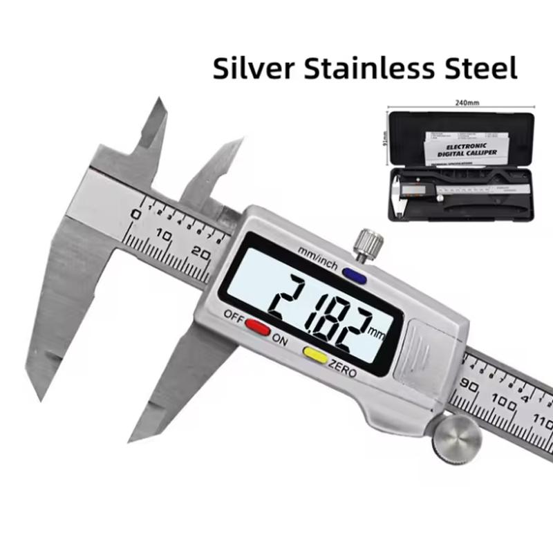 Stainless steel digital vernier caliper, electronic measuring instrument, measuring tool,150mm. Learning, industry, woodworking