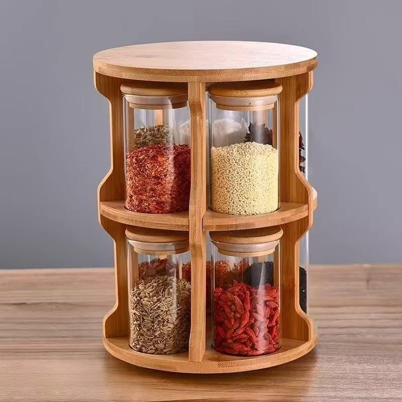 High Borosilicate Glass Kitchen Storage Jar Set - Transparent, Dustproof, Sealed Dispenser.