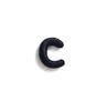 1.5cm Black Artistic Script Embroidered Letters Iron-On Patches - Set of 26