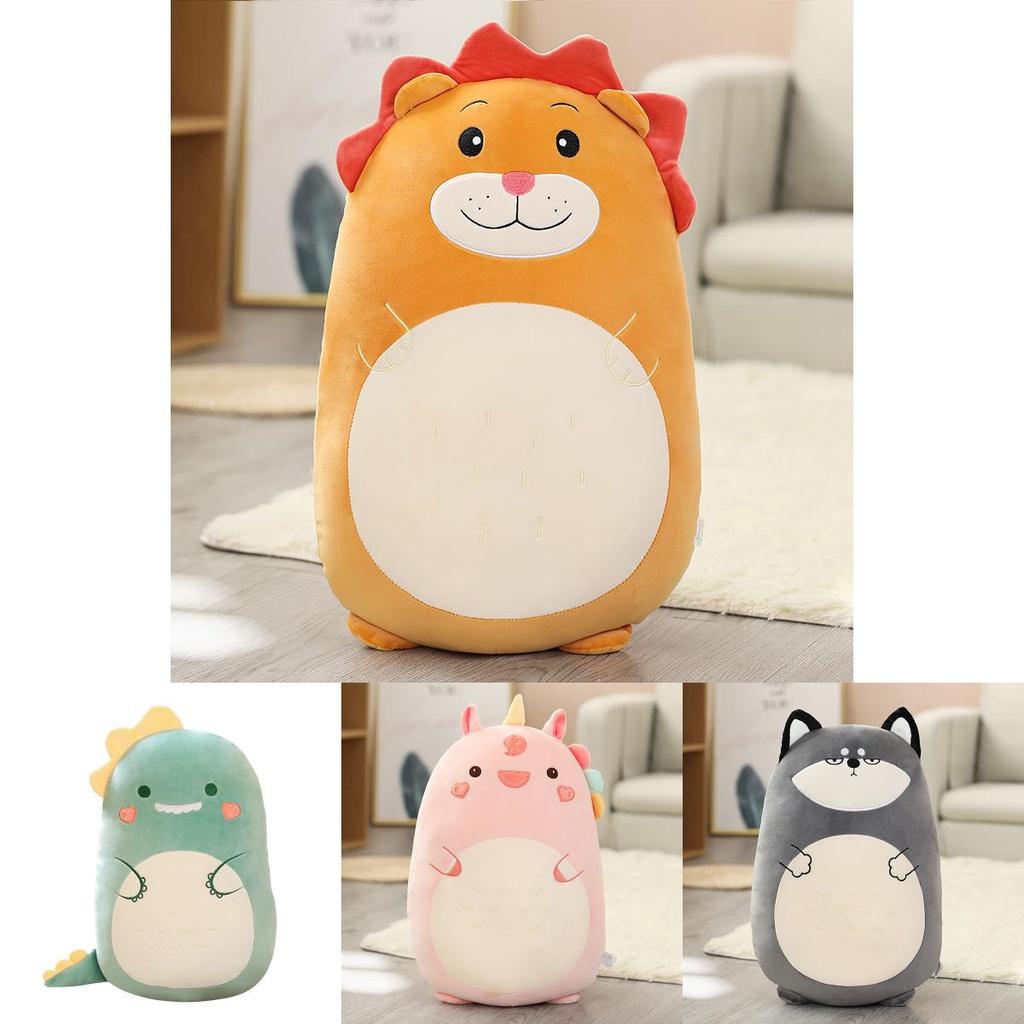 Soft And Adorable Animal Plush Toy Pillow For Children's Gift Dinosaur/lion 17.1in-31.5in