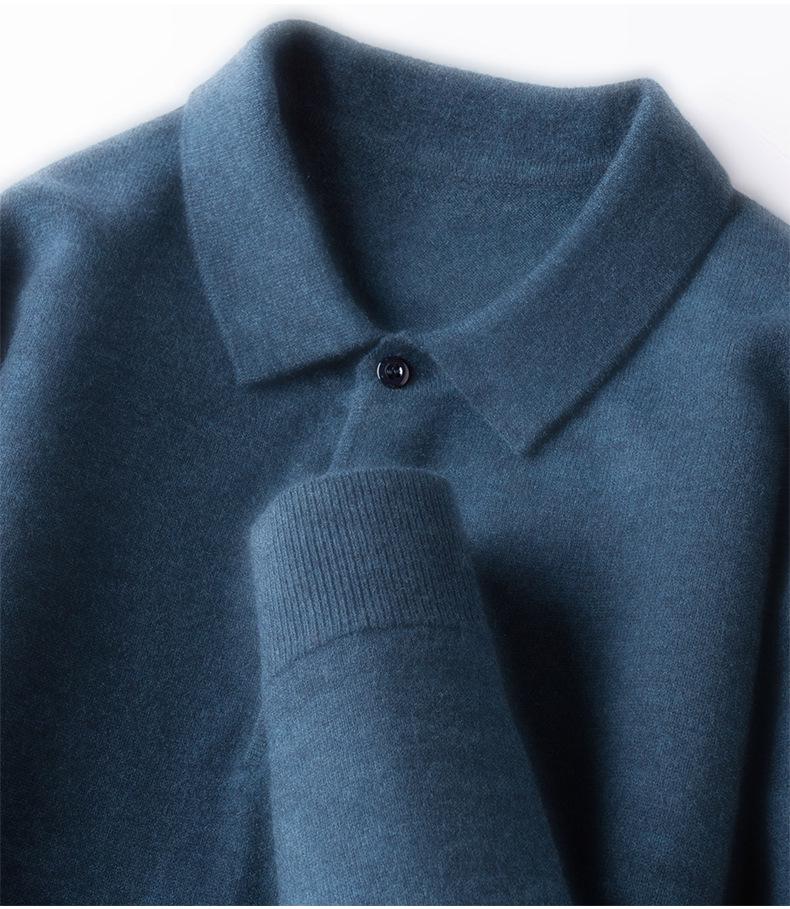 2025 Herren 100% Wolle Revers Pullover: Modische, Warme, Lässige Strickwaren für Herbst/Winter