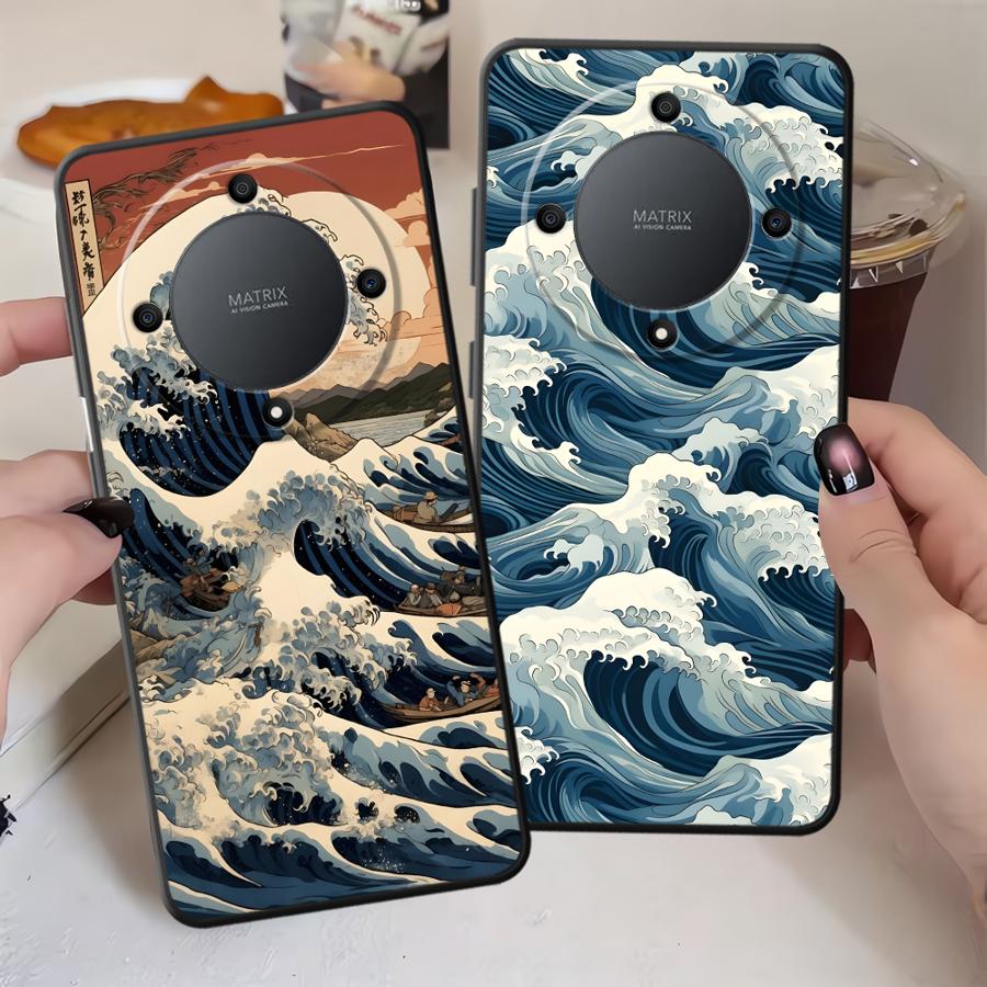 Cartoon Wave Case for Honor Magic5Lite X6 X5b X8 200 400 Lite 8X 90 X9a 70 X7 Funda Phone Cover