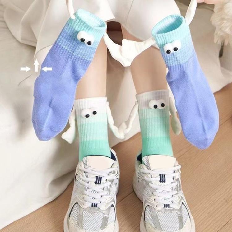 Magnetic Holding Hand Socks,Valentine Day Gifts Funny Couple Socks Magnetic Suction Doll Socks Boyfriend Girlfriend Sock