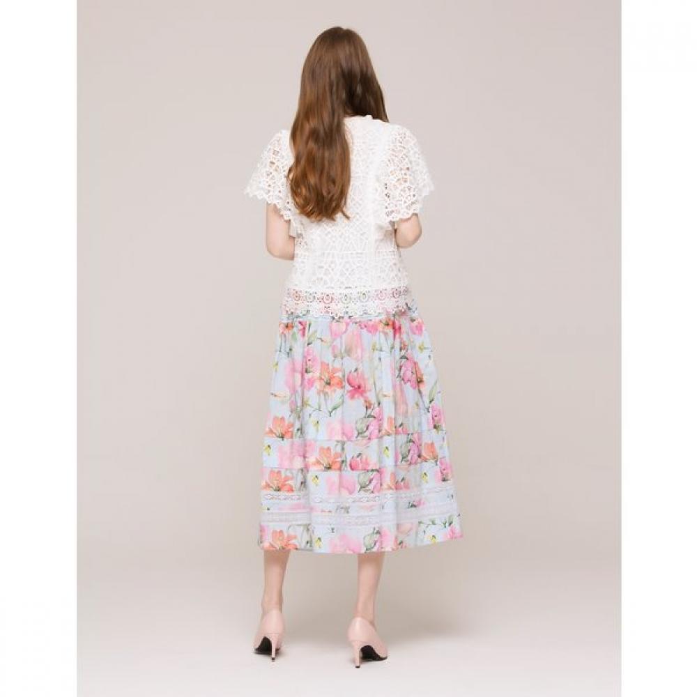 Son Jung Wan Short Sleeve Blouse Punching Lace Zdr6262020