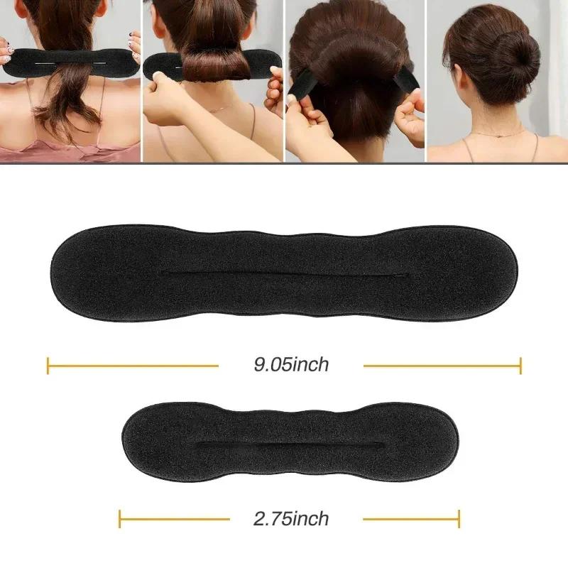 2/4PCS Sponge Hair Styling Tool Loop Curly Hair Maker Hair Scrunchie Headband Twist Donut Bun Curler Hairbands Hairstyle Tools