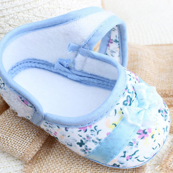 Baby Girls First Walkers Shoes Soft Crib shoes Floral Bow knot Cotton Shoes