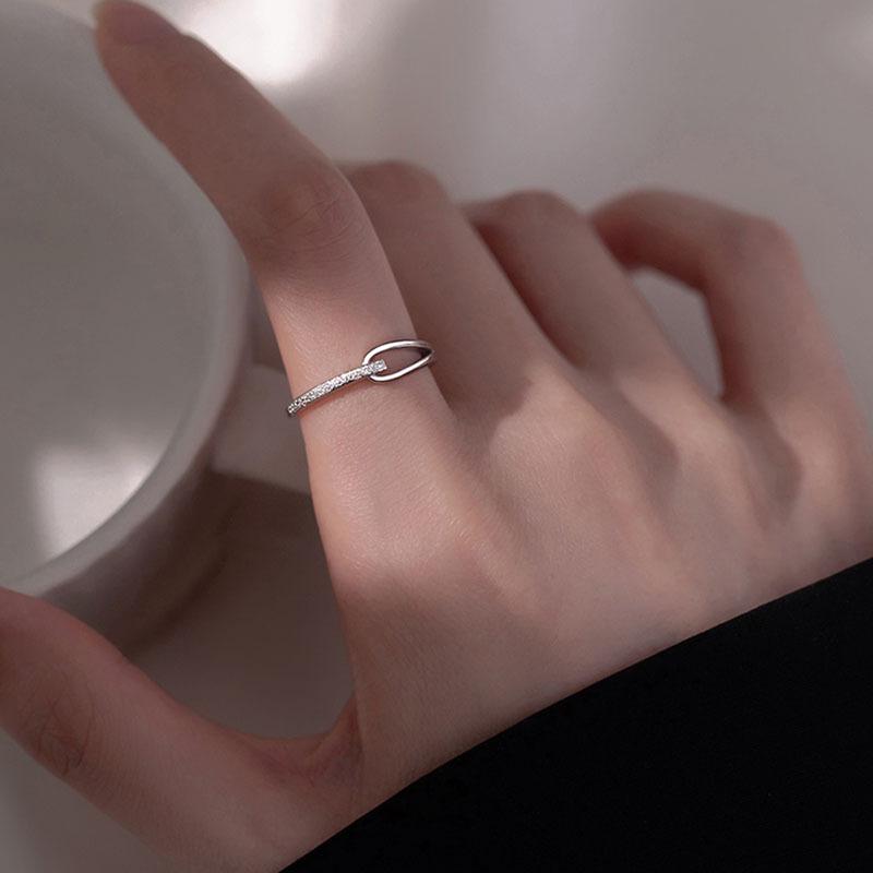 Polished Vegetable Circle Ring Female Ins Cold Wind Fashion Light Luxury Niche Design Models Adjustable Open Finger Ring Finger Rings Party Jewelry