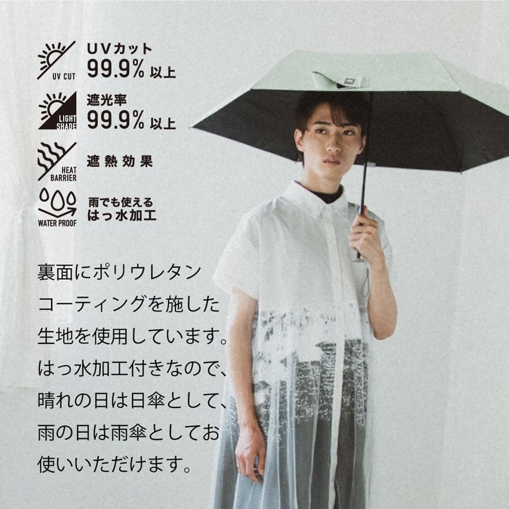 Ogawa Parasol Folding Umbrella Ultra Compact Mini UV Protection Rate Over Light Blocking Heat Shielding 50cm Zero and Twilight Purple Water Repellent