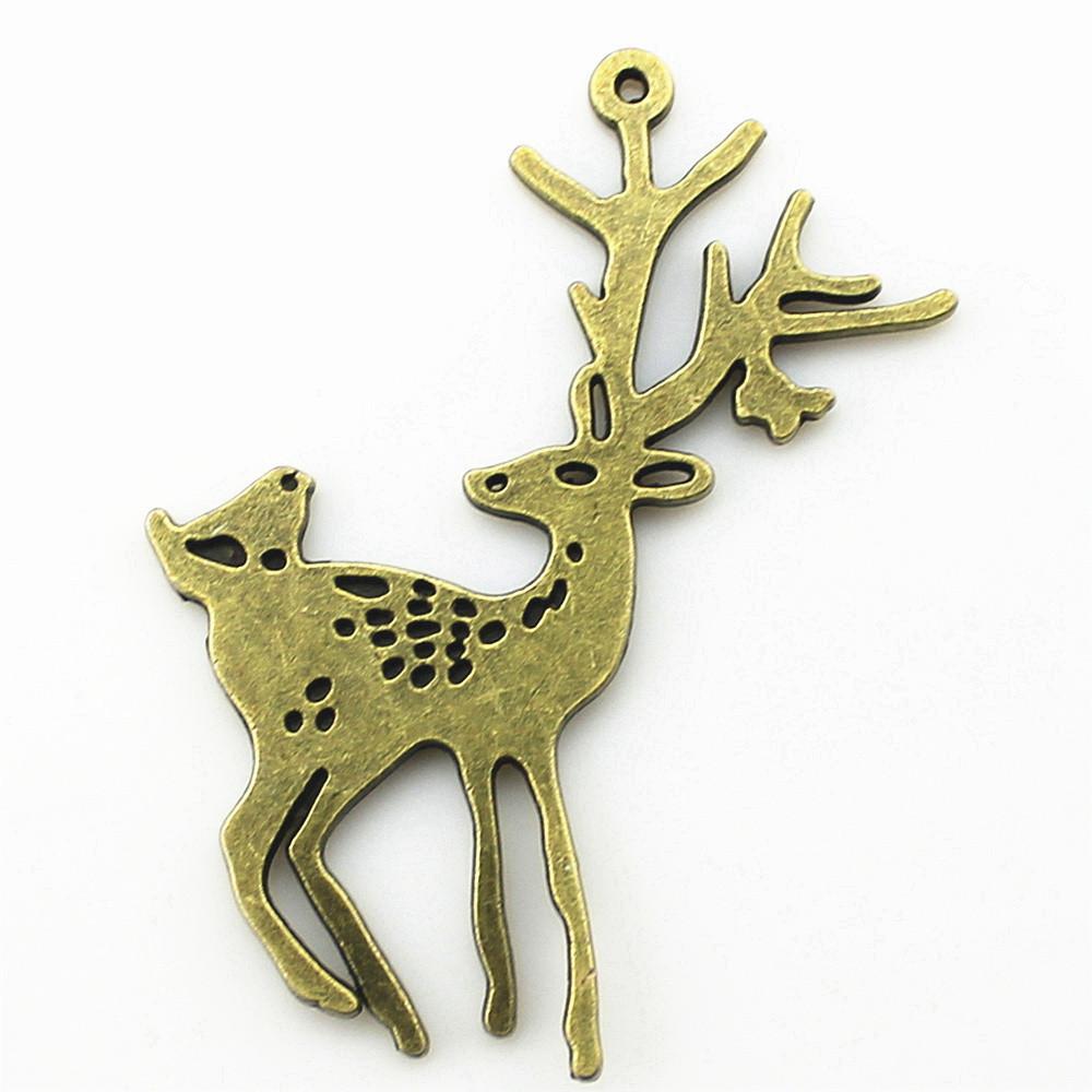 Deer Antler Charms Christmas Day Pendants For Nature Inspired Jewelry
