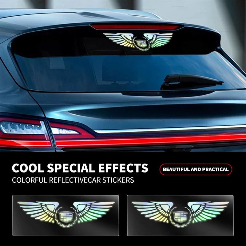 Auto Logo Dekorativ Bunt Laser Reflektierend Wasserdicht Aufkleber für Cadillac Escalade CTS ATS SRX STS XT5 XT4 XT6 XTS CT4