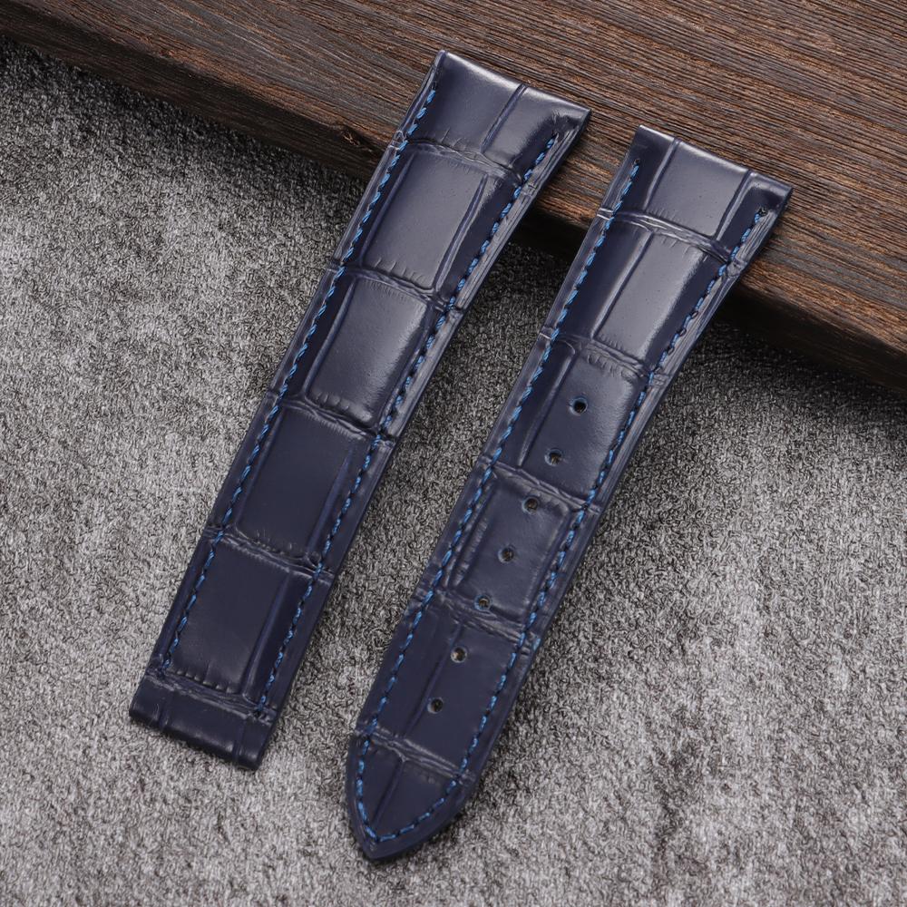 19mm 20mm 21mm 22mm Genuine Leather Strap for Omega Seamaster Waterproof Calfskin Watch Band Bracelet for Men Watch Accessories