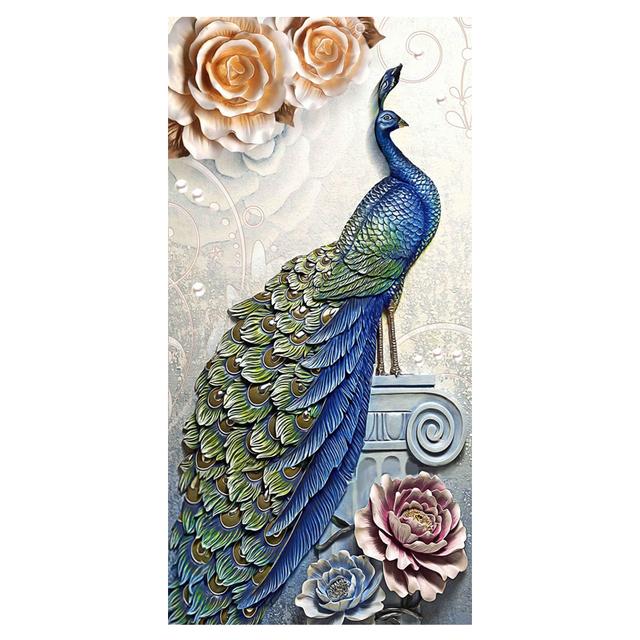 Dipinti su tela di animali nordici colorati pavoni Poster e stampe moderni Immagini di arte della parete per la decorazione del soggiorno Cuadros
