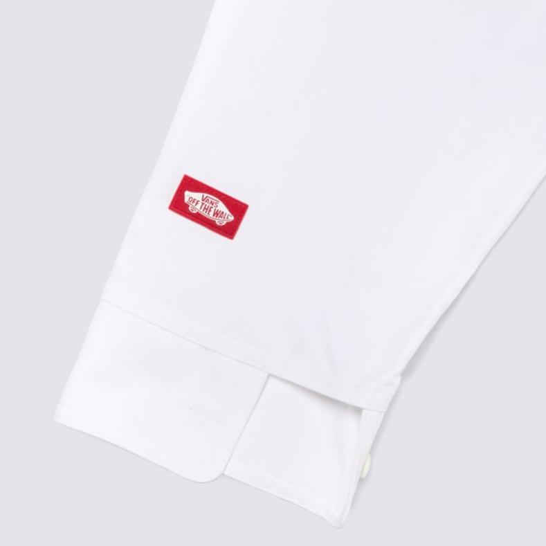 Vans Tdc Comfortable Simple Versatile Skin-Friendly Long Sleeve Shirt Unisex shirts White VN000P04WHT1