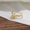 Enamel and Diamond Tulip Adjustable Gemstone Ring for Women - Durable, Non-Fading, High-End Exquisite Design